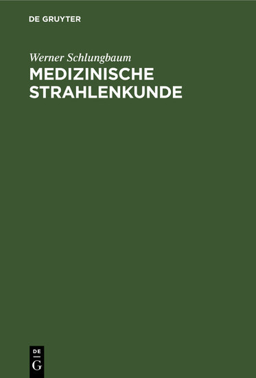 Medizinische Strahlenkunde main product photo