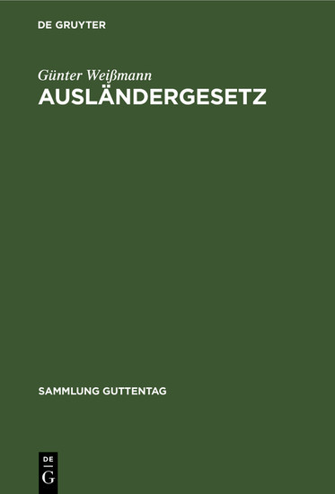 Ausländergesetz main product photo