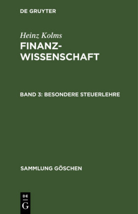 Besondere Steuerlehre