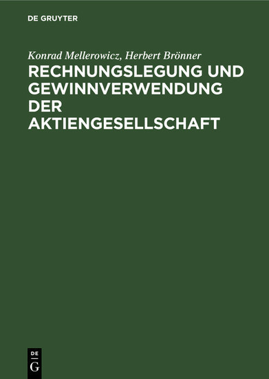 Rechnungslegung und Gewinnverwendung der Aktiengesellschaft main product photo