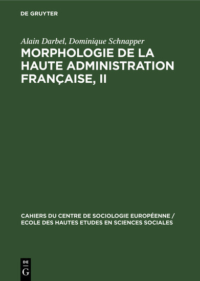 Morphologie de la haute administration française, II main product photo