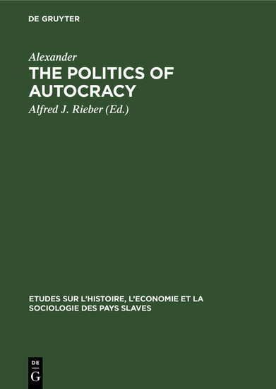 The politics of autocracy main product photo