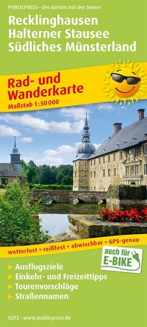 PUBLICPRESS Rad- und Wanderkarte Recklinghausen - Halterner Stausee - Südliches Münsterland main product photo