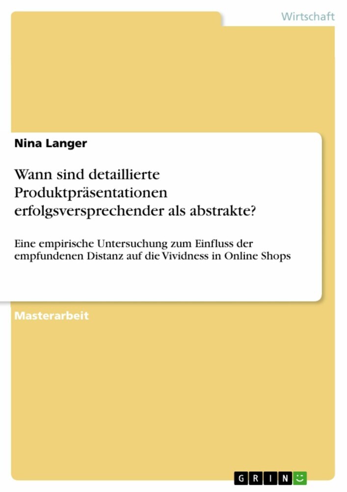 Wann sind detaillierte Produktpräsentationen erfolgsversprechender als abstrakte? main product photo