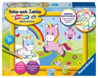 Ravensburger Malen nach Zahlen 27696 - Traumhafte Einhörner - Kinder ab 7 Jahren