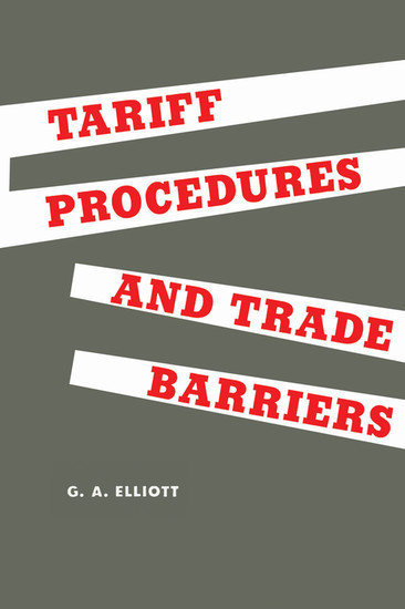 Tariff Procedures and Trade Barriers main product photo