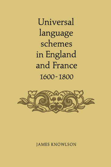 Universal language schemes in England and France 1600-1800 main product photo