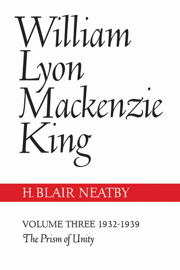 William Lyon Mackenzie King, Volume III, 1932-1939 main product photo