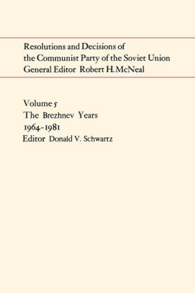Resolutions and Decisions of the Communist Party of the Soviet Union Volume 5