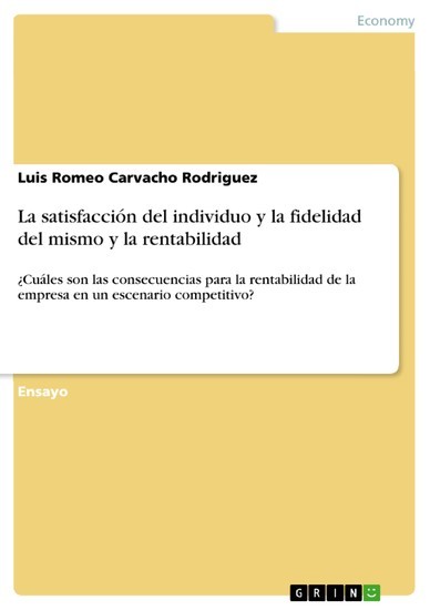 La satisfacción del individuo y la fidelidad del mismo y la rentabilidad main product photo