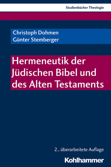 Hermeneutik der Jüdischen Bibel und des Alten Testaments main product photo