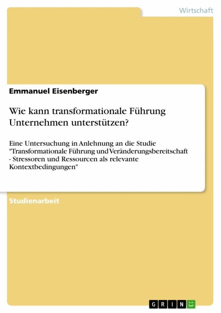 Wie kann transformationale Führung Unternehmen unterstützen? main product photo