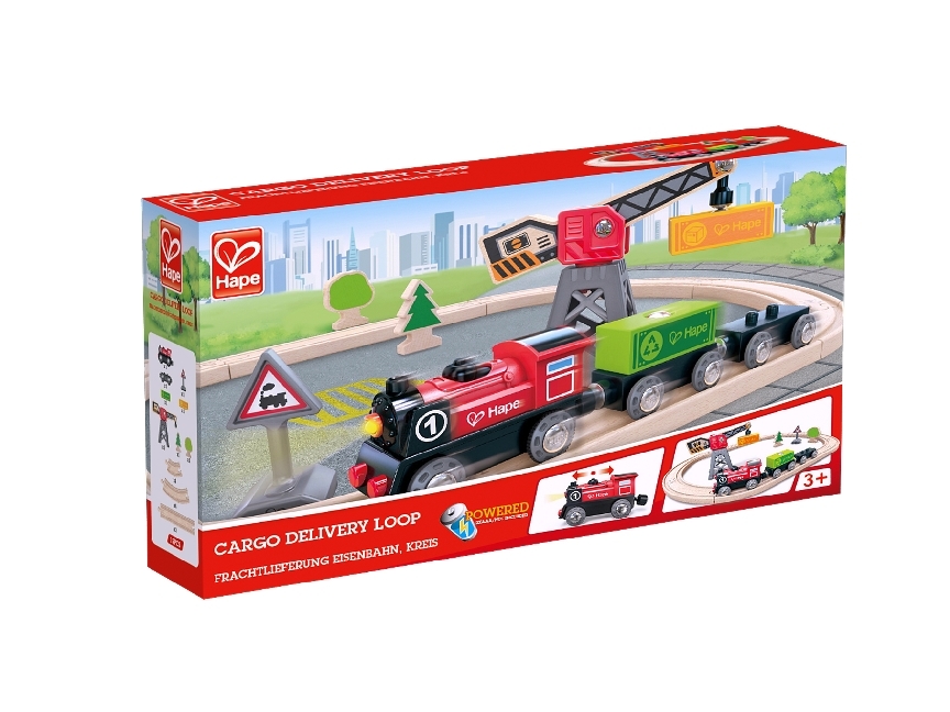 Hape Frachtlieferung-Eisenbahn, Kreis main product photo