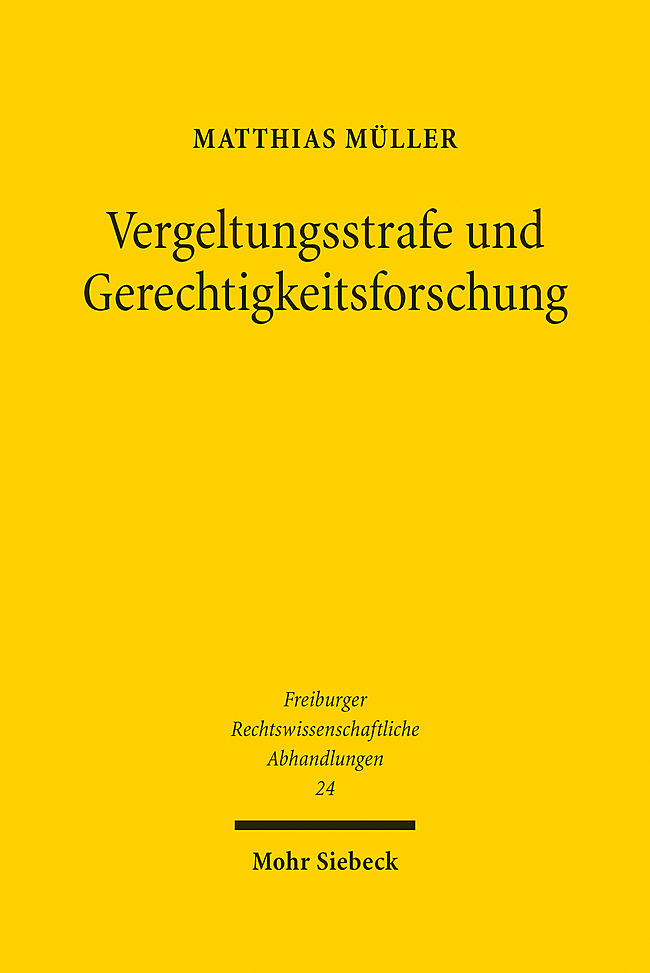 Vergeltungsstrafe und Gerechtigkeitsforschung main product photo