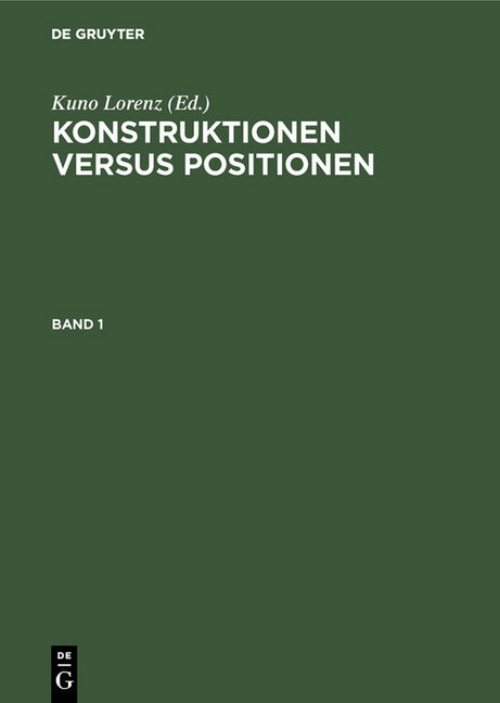 Konstruktionen versus Positionen main product photo