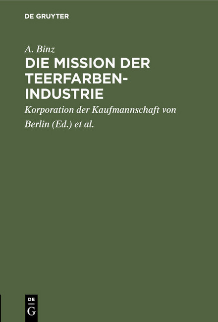 Die Mission der Teerfarben-Industrie main product photo