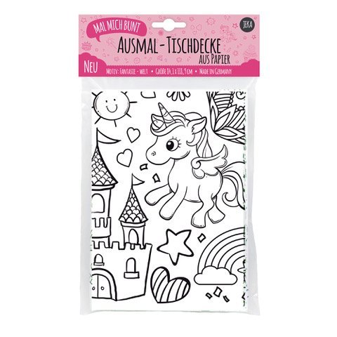 Mal Mich Bunt Ausmal-Tischdecke aus Papier Fantasie main product photo