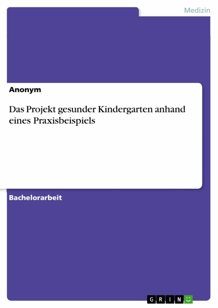 Das Projekt gesunder Kindergarten anhand eines Praxisbeispiels main product photo