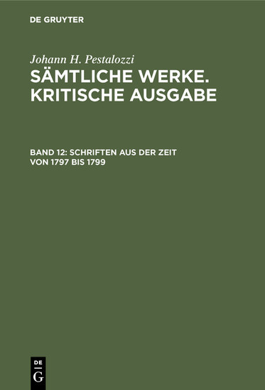 Schriften aus der Zeit von 1797 bis 1799 main product photo