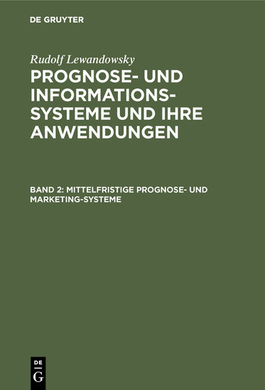 Mittelfristige Prognose- und Marketing-Systeme main product photo