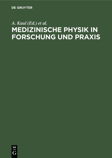 Medizinische Physik in Forschung und Praxis main product photo