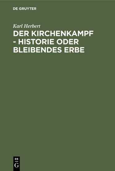 Der Kirchenkampf - Historie oder bleibendes Erbe main product photo
