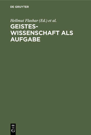 Geisteswissenschaft als Aufgabe main product photo