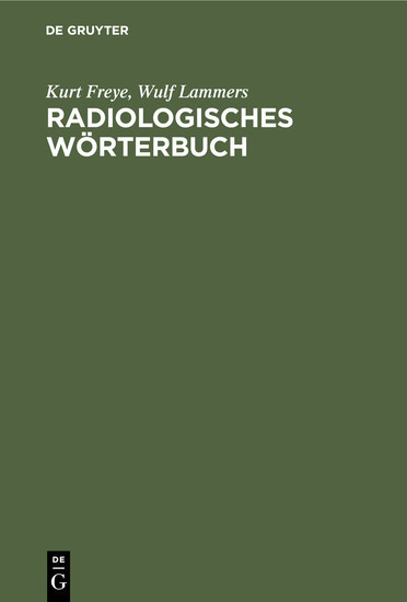 Radiologisches Wörterbuch main product photo