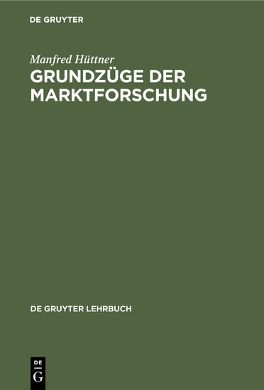 Grundzüge der Marktforschung main product photo