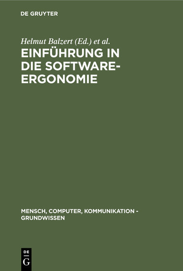 Einführung in die Software-Ergonomie main product photo
