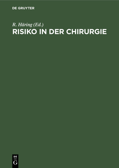 Risiko in der Chirurgie main product photo
