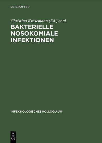 Bakterielle nosokomiale Infektionen main product photo