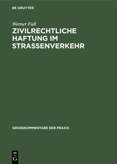 Zivilrechtliche Haftung im Straßenverkehr main product photo