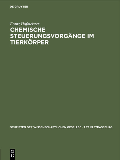 Chemische Steuerungsvorgänge im Tierkörper main product photo