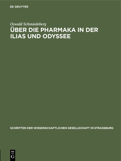Über die Pharmaka in der Ilias und Odyssee main product photo