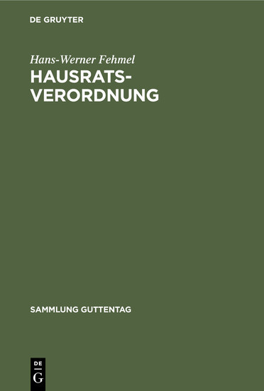 Hausratsverordnung main product photo