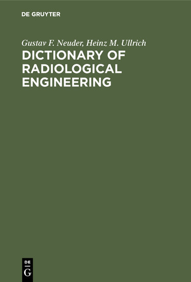Dictionary of radiological engineering main product photo