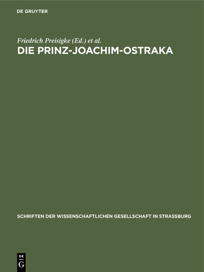 Die Prinz-Joachim-Ostraka main product photo