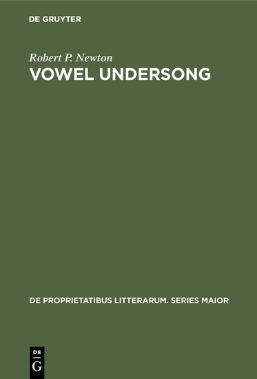 Vowel undersong main product photo