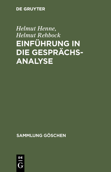 Einführung in die Gesprächsanalyse main product photo