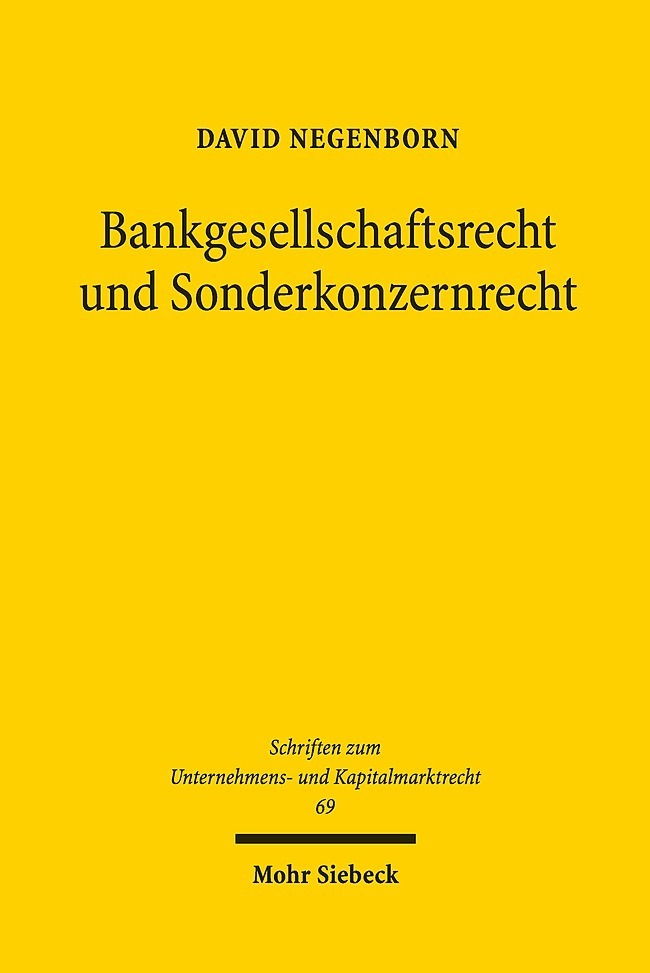 Bankgesellschaftsrecht und Sonderkonzernrecht main product photo