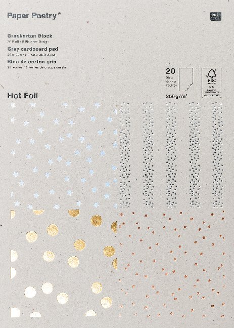 Graukartonblock, Hot Foil main product photo