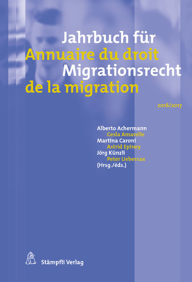 Jahrbuch für Migrationsrecht 2016/2017 - Annuaire du droit de la migration 2016/2017 main product photo