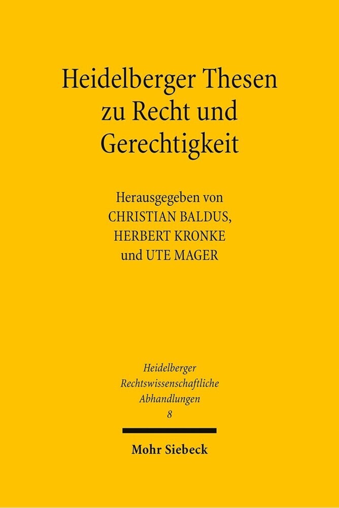 Heidelberger Thesen zu Recht und Gerechtigkeit main product photo