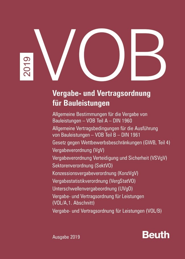VOB Zusatzband 2019 main product photo