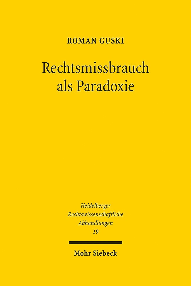 Rechtsmissbrauch als Paradoxie main product photo