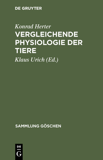 Vergleichende Physiologie der Tiere main product photo