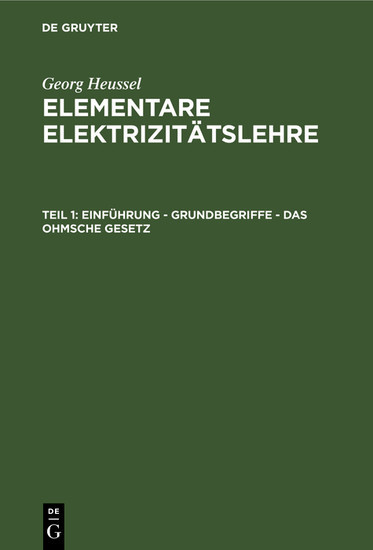 Einführung - Grundbegriffe - Das Ohmsche Gesetz main product photo