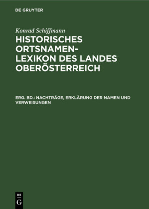 Nachträge, Erklärung der Namen und Verweisungen