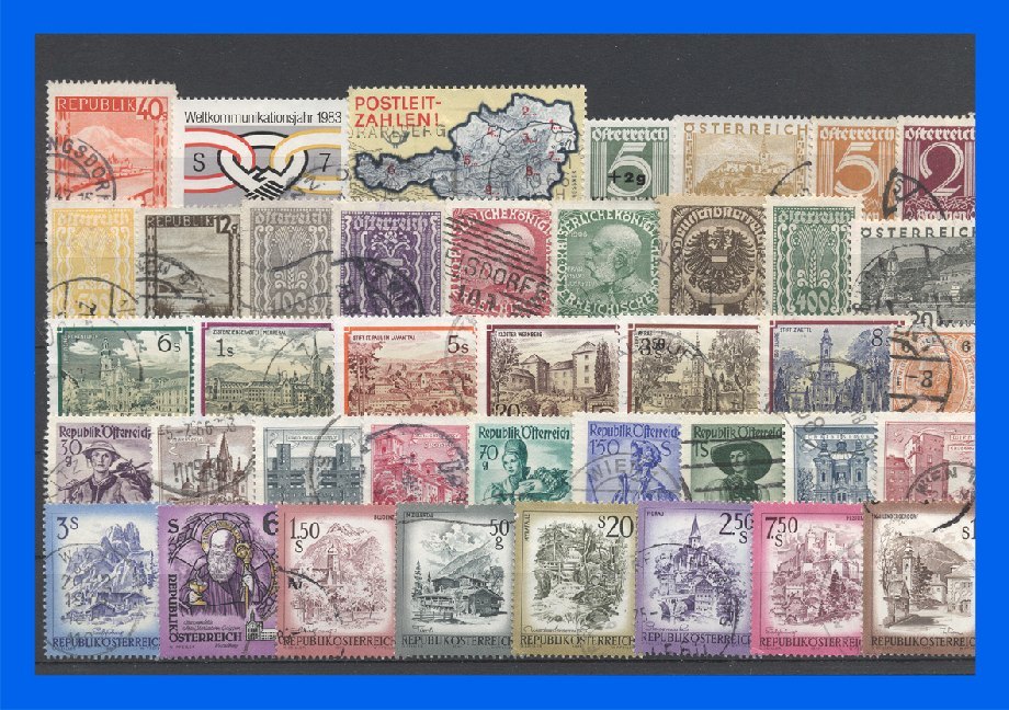 100 verschiedene Briefmarken Österreich main product photo